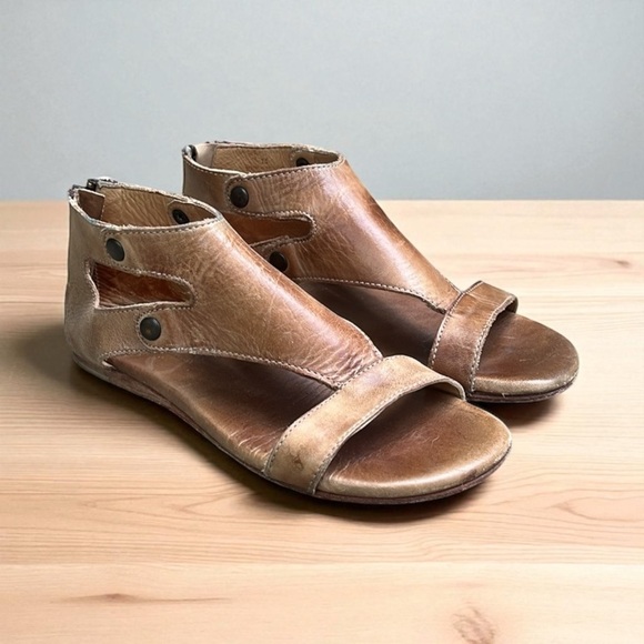 Bed Stu Soto Sandals Distressed in Tan Rustic Women’s Size 8 - Picture 4 of 13